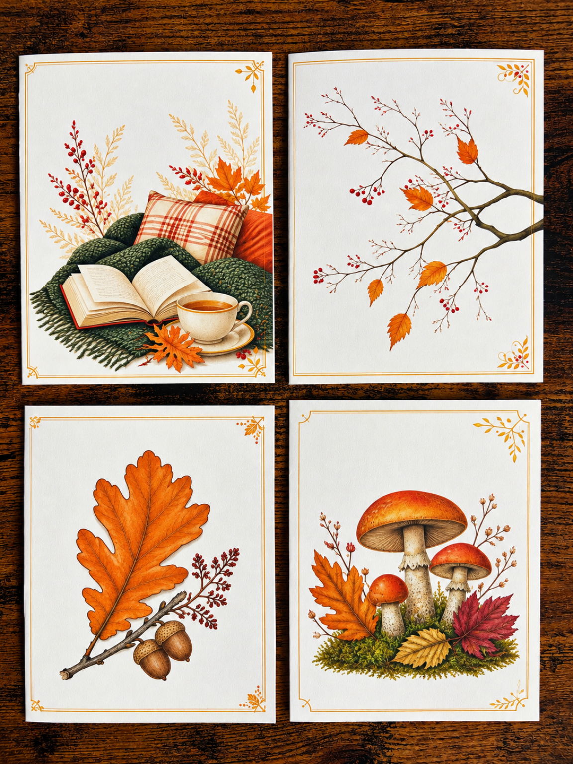 Autumn Moments, Mini Note Cards with Envelopes, Set of 12