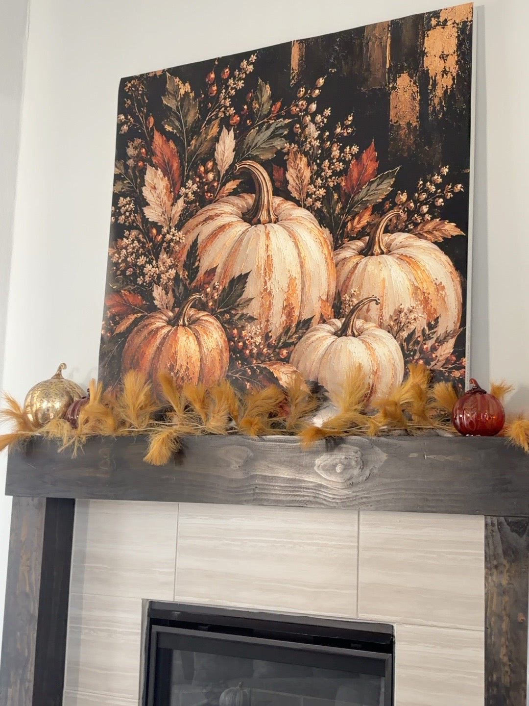 Golden Harvest | Moody Autumn Pumpkin Printable Wall Art