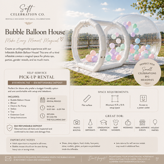 Soft Celebration Inflatable Bubble Balloon House Rental