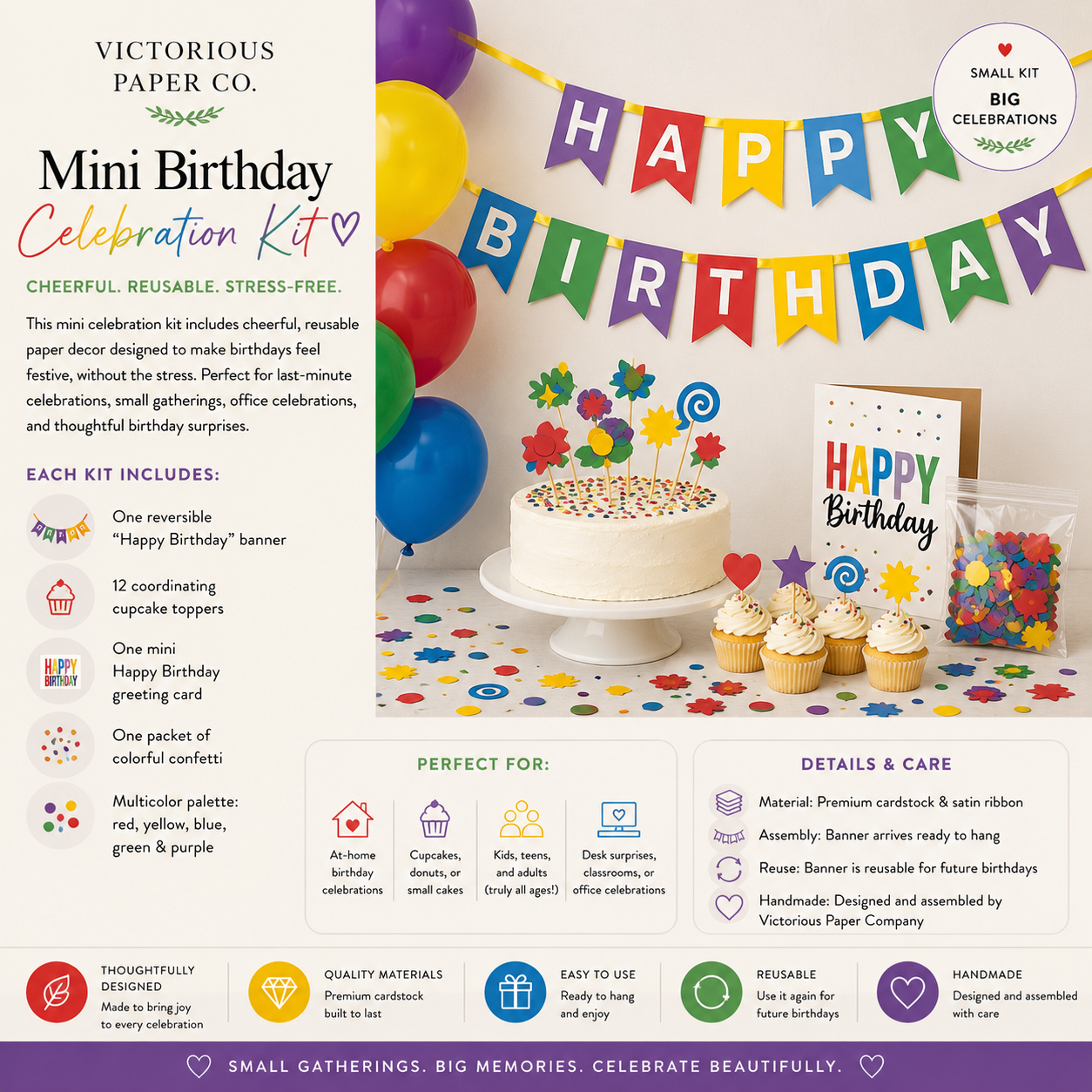 Colorful Birthday Mini Celebration Kit